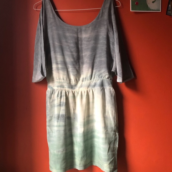❤️Gypsy 05 Silk Ombré Tie Dye Boho Mini Dress S - Picture 2 of 8